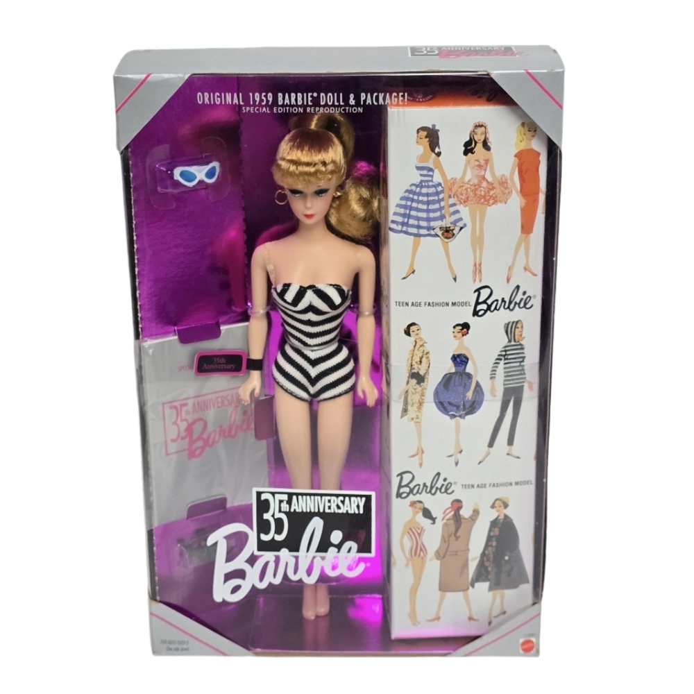 Vintage 35th Anniversary 1959 Special Edition Reproduction Barbie and package